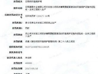 木材加工項目被罰4萬，只因環保設施未驗收即投入生產