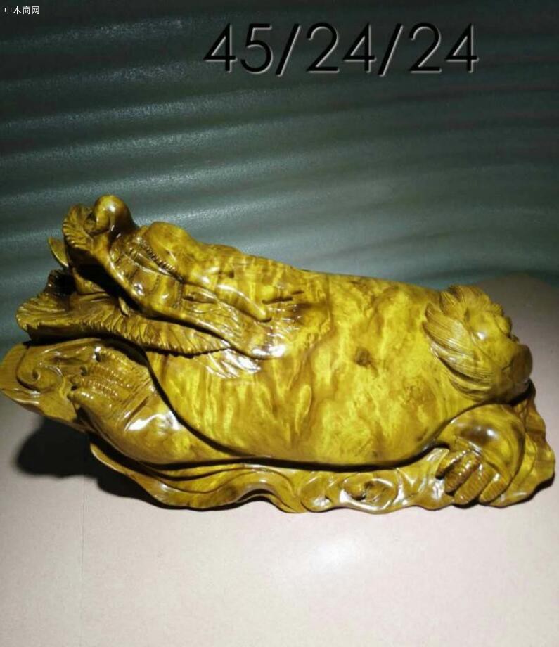 金絲楠木小葉楨楠龍龜擺件工藝品